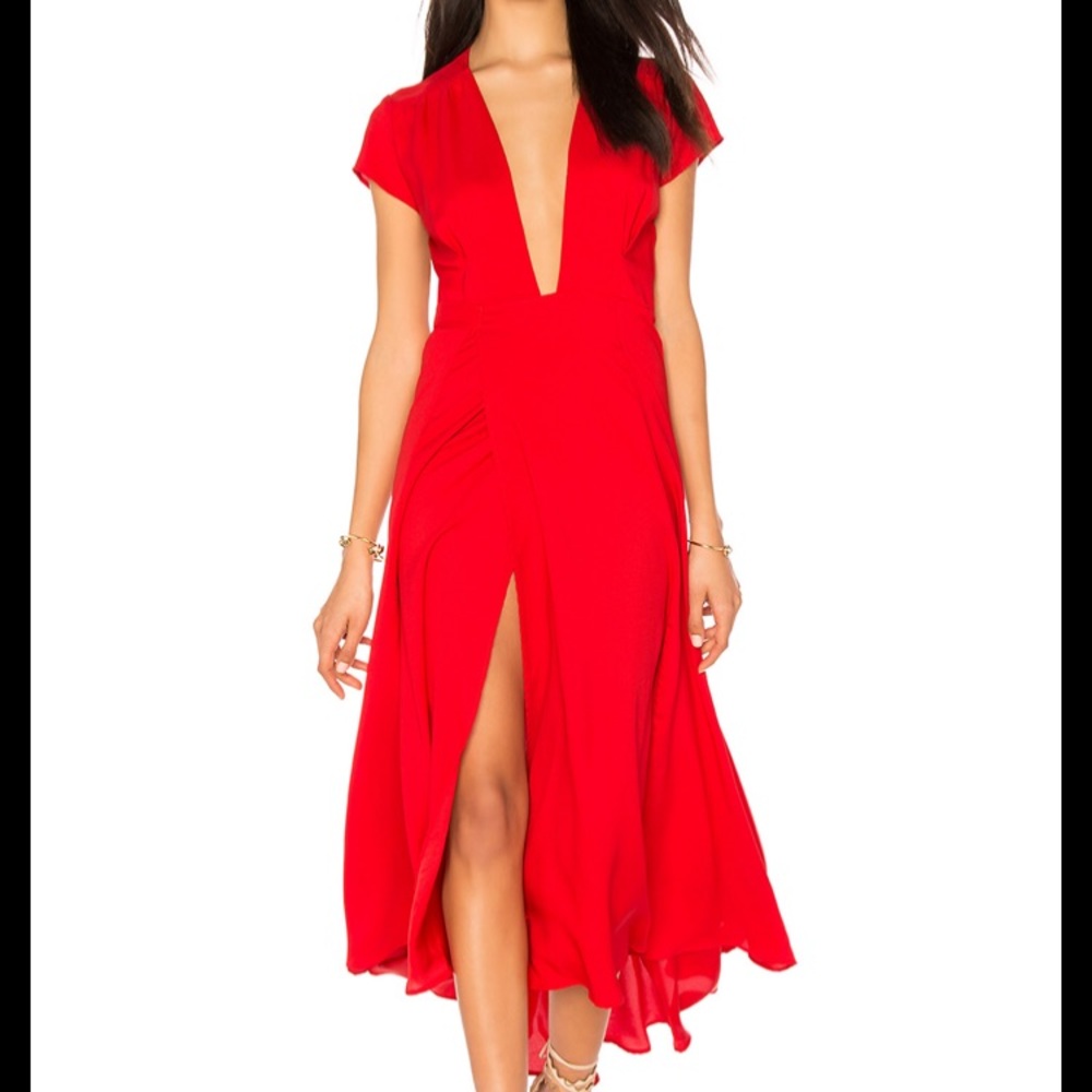 Two Arrows red wrap dress XS